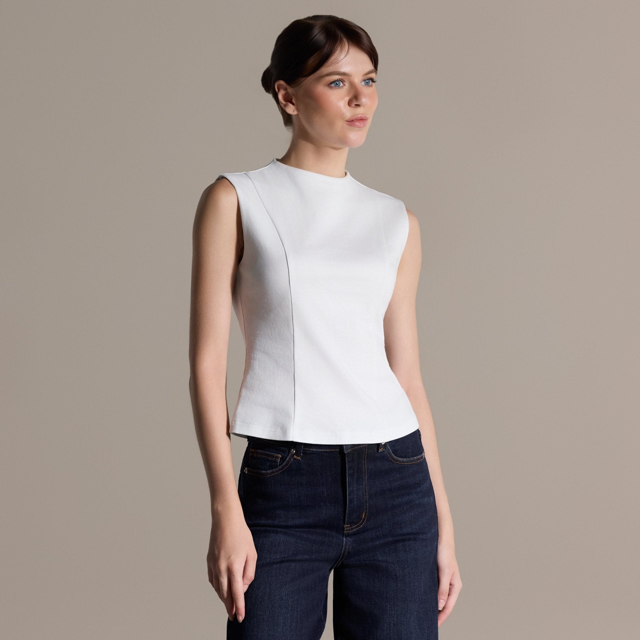 Crew Neck Cotton Top - shopaleena