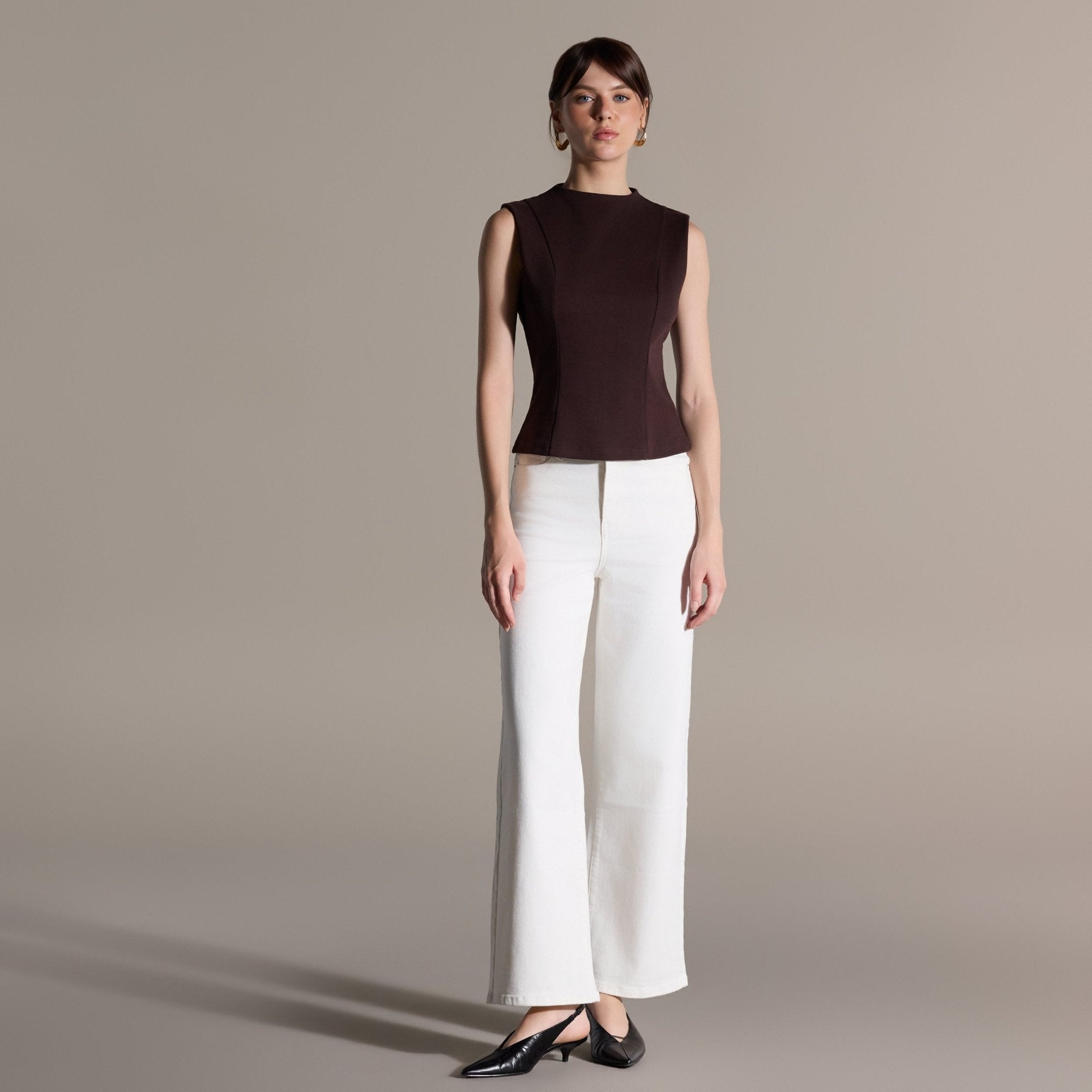 Crew Neck Cotton Top - shopaleena