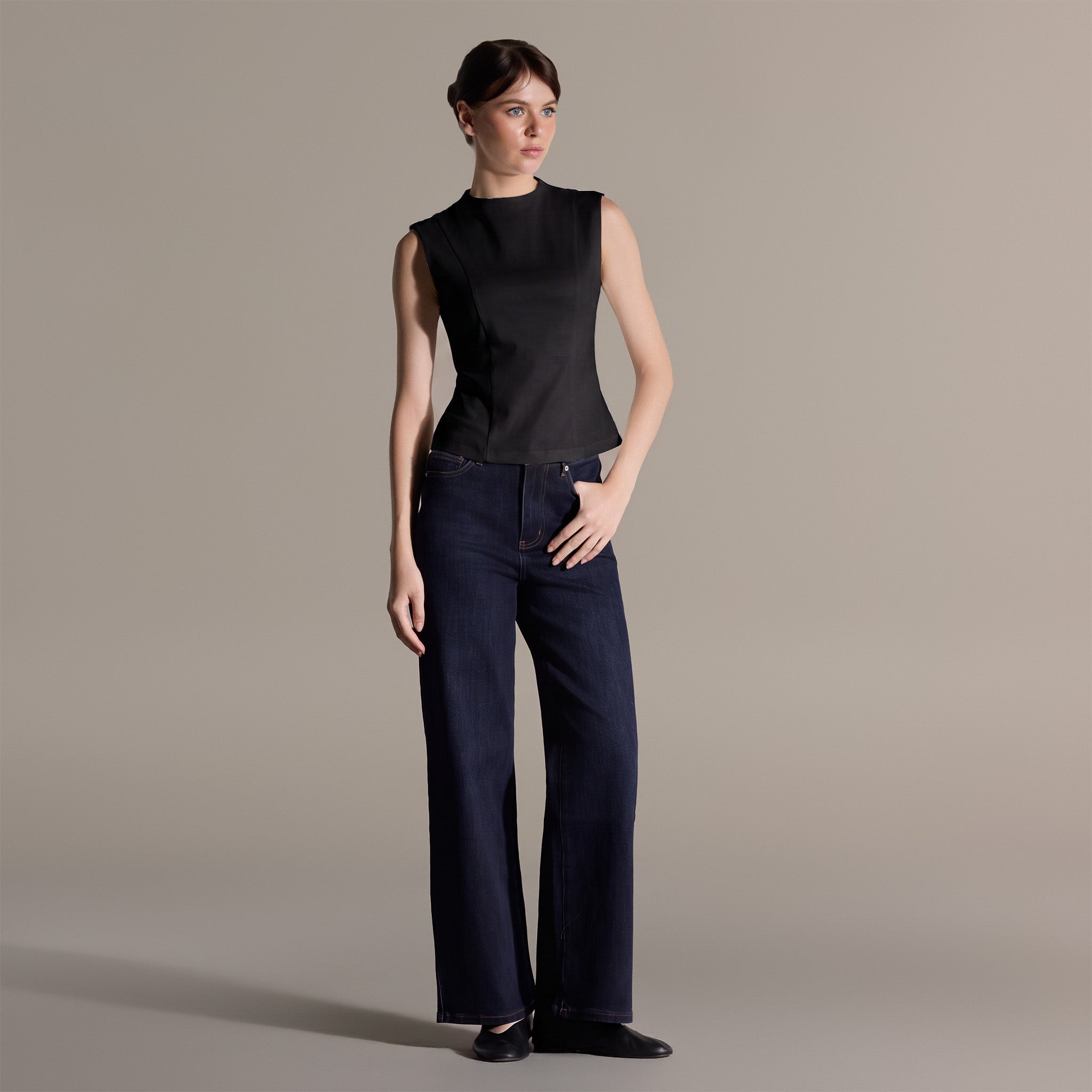 Crew Neck Cotton Top - shopaleena