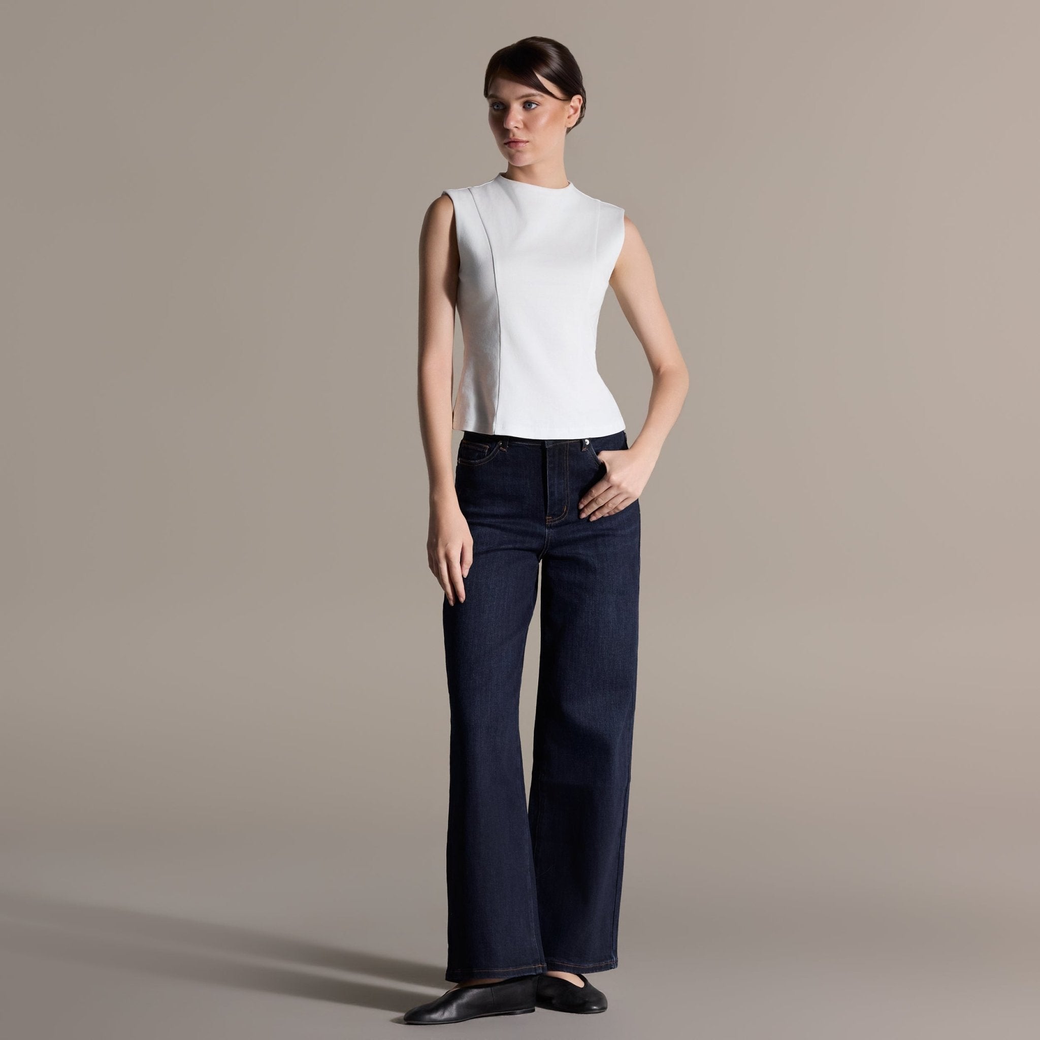 Crew Neck Cotton Top - shopaleena