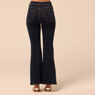 Dark Blue Flare Jeans - shopaleena