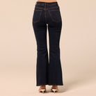 Dark Blue Flare Jeans - shopaleena