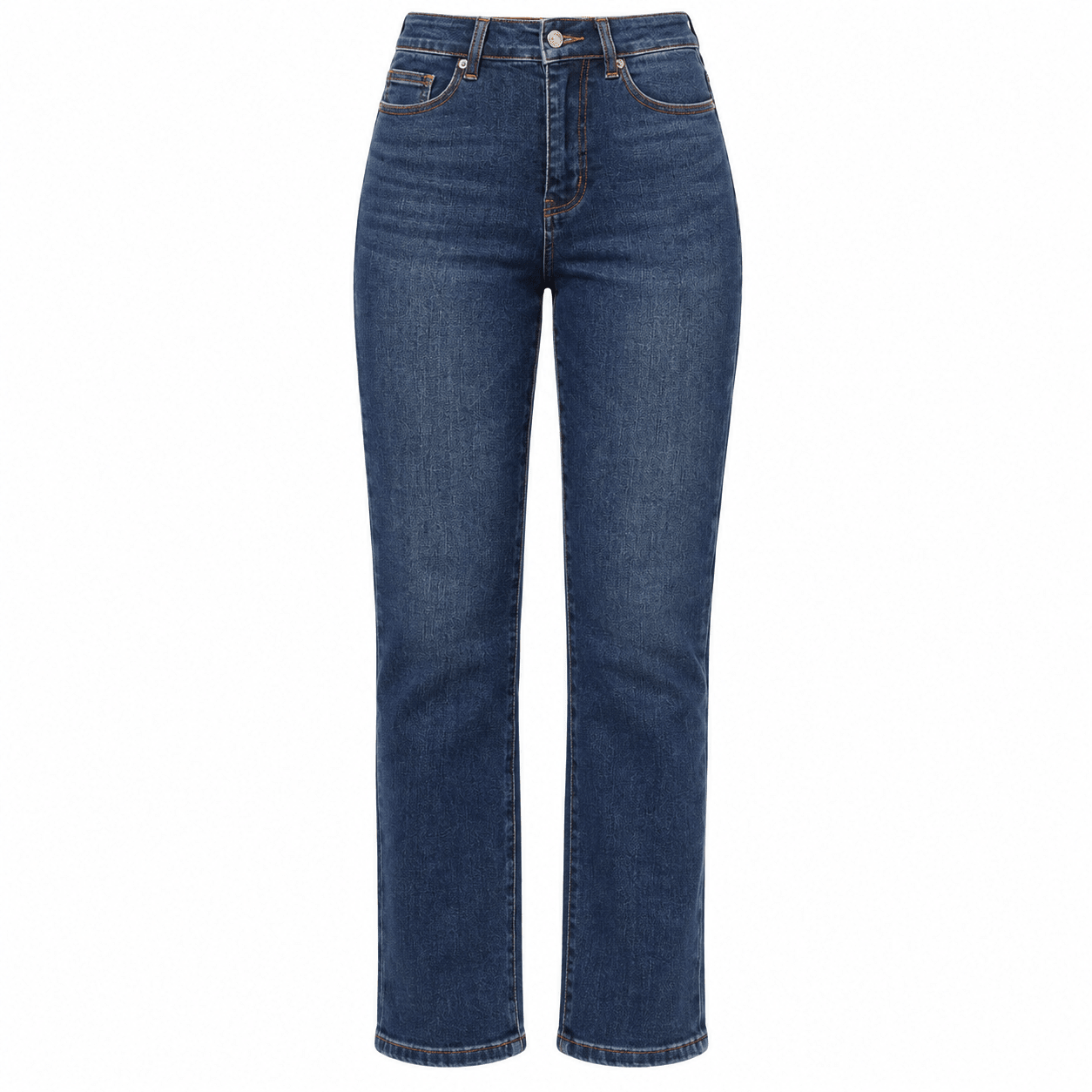 Dark Blue Straight Leg Jeans - shopaleena