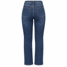 Dark Blue Straight Leg Jeans - shopaleena