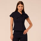 Defined-Waist Denim Shirt - shopaleena