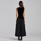 Draped Velvet Midi Dress - shopaleena