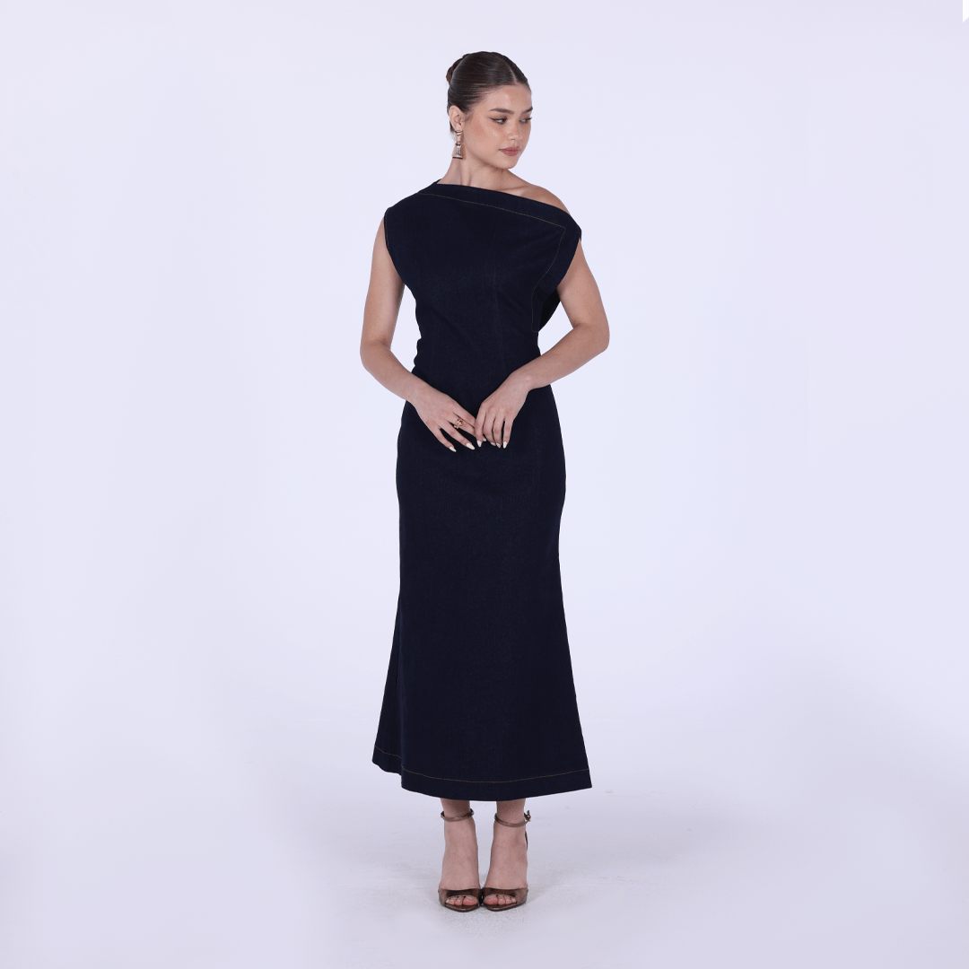 Dropped Shoulder Midi Dress - shopaleena
