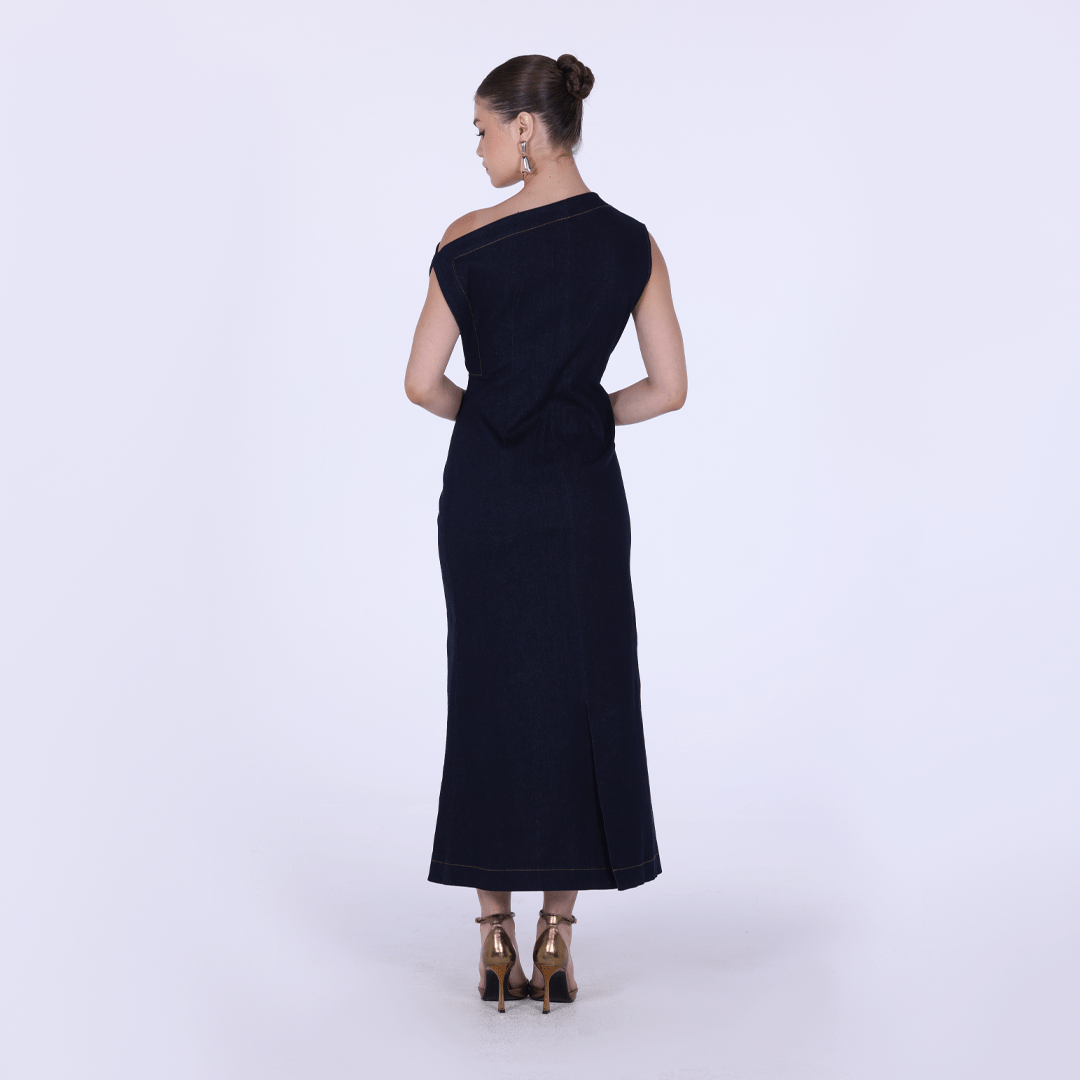 Dropped Shoulder Midi Dress - shopaleena