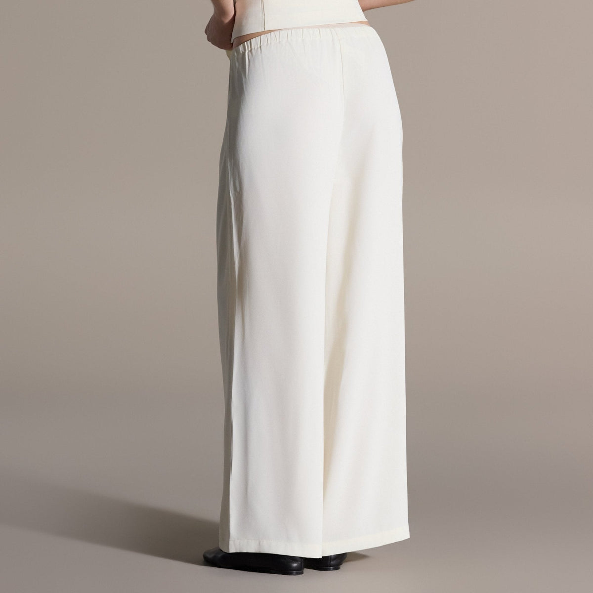 Elastic Waist Wide Leg Pants - shopaleena