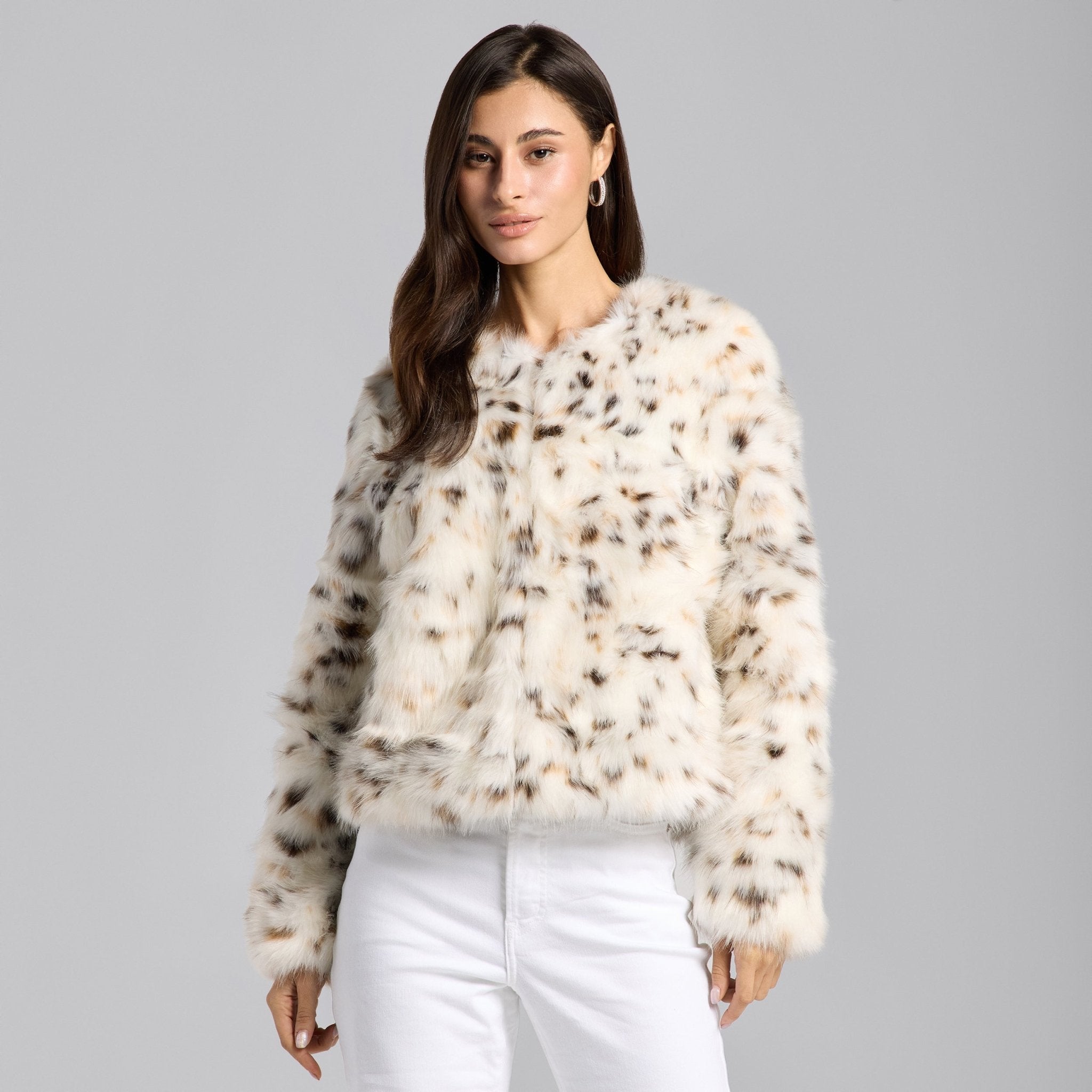 Faux Bobcat Fur Jacket - shopaleena