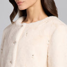 Faux Mink Fur Pearl-Embellished Jacket - shopaleena
