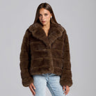 Faux Sable Fur Jacket - shopaleena
