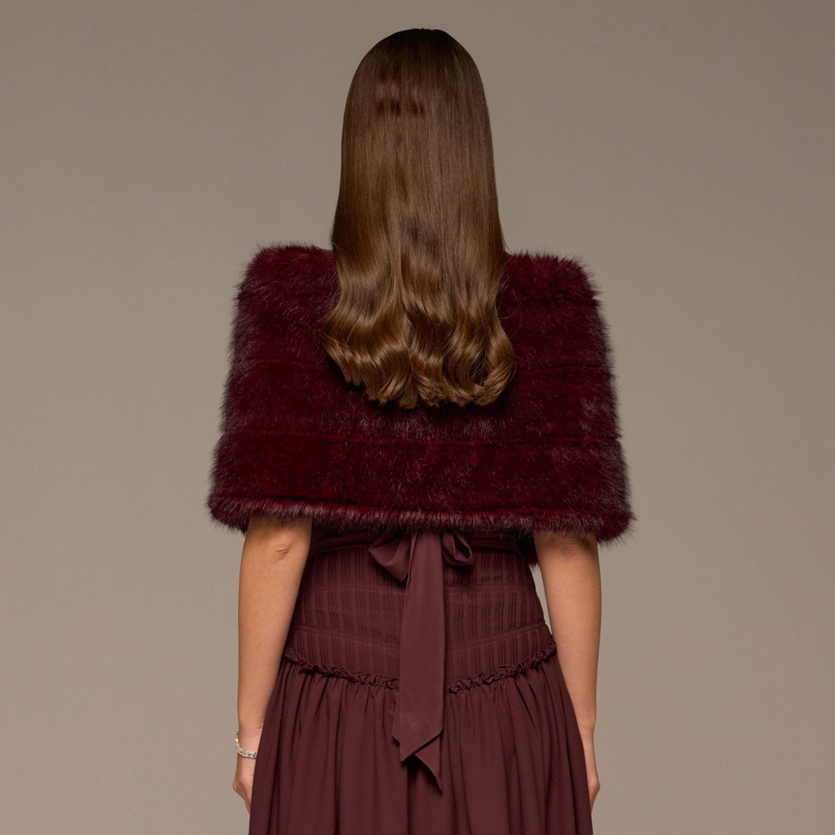 Faux Sable Fur Shawl - shopaleena