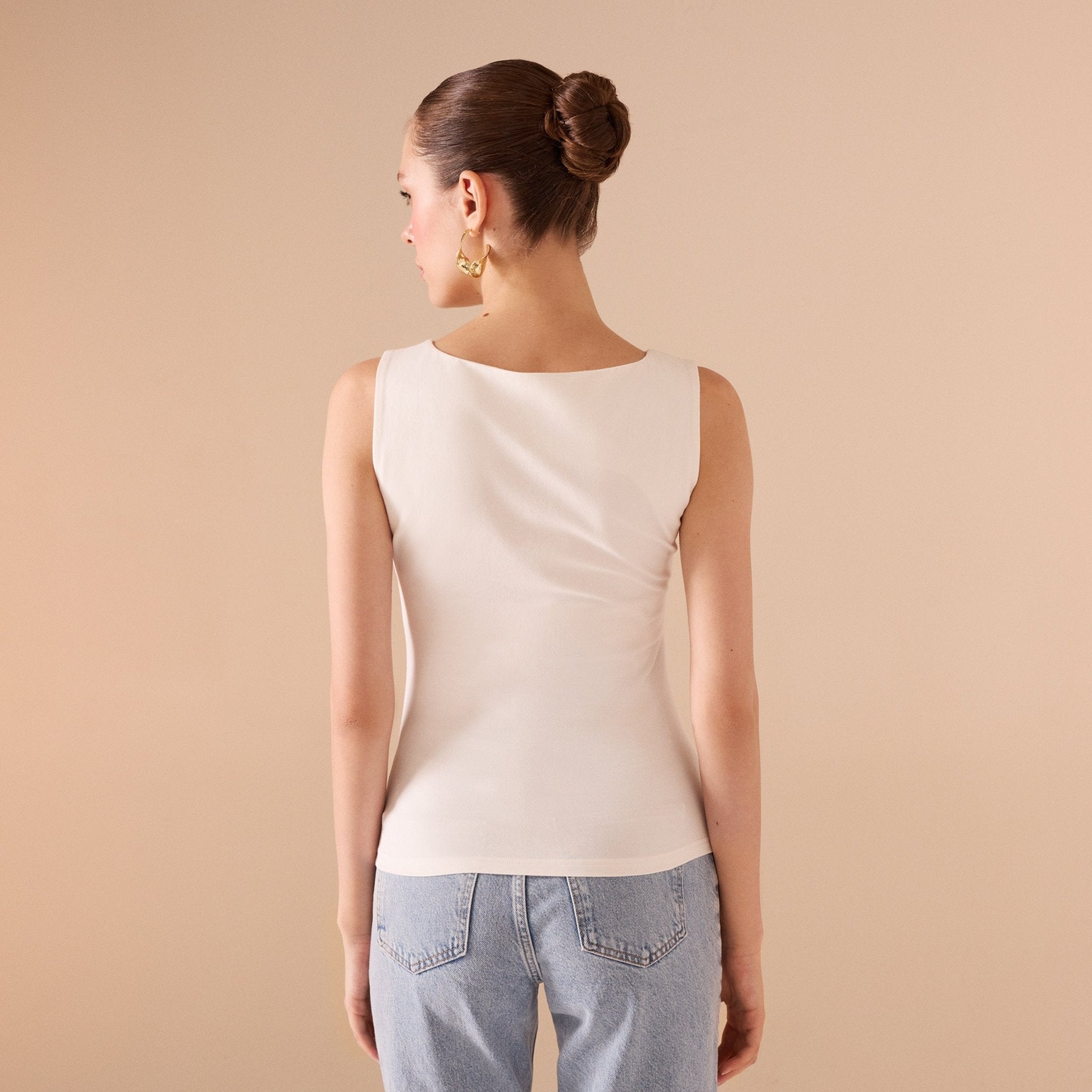 Fitted Sleeveless Cotton Top - shopaleena