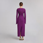 Flared Long Sleeve Maxi Dress - shopaleena