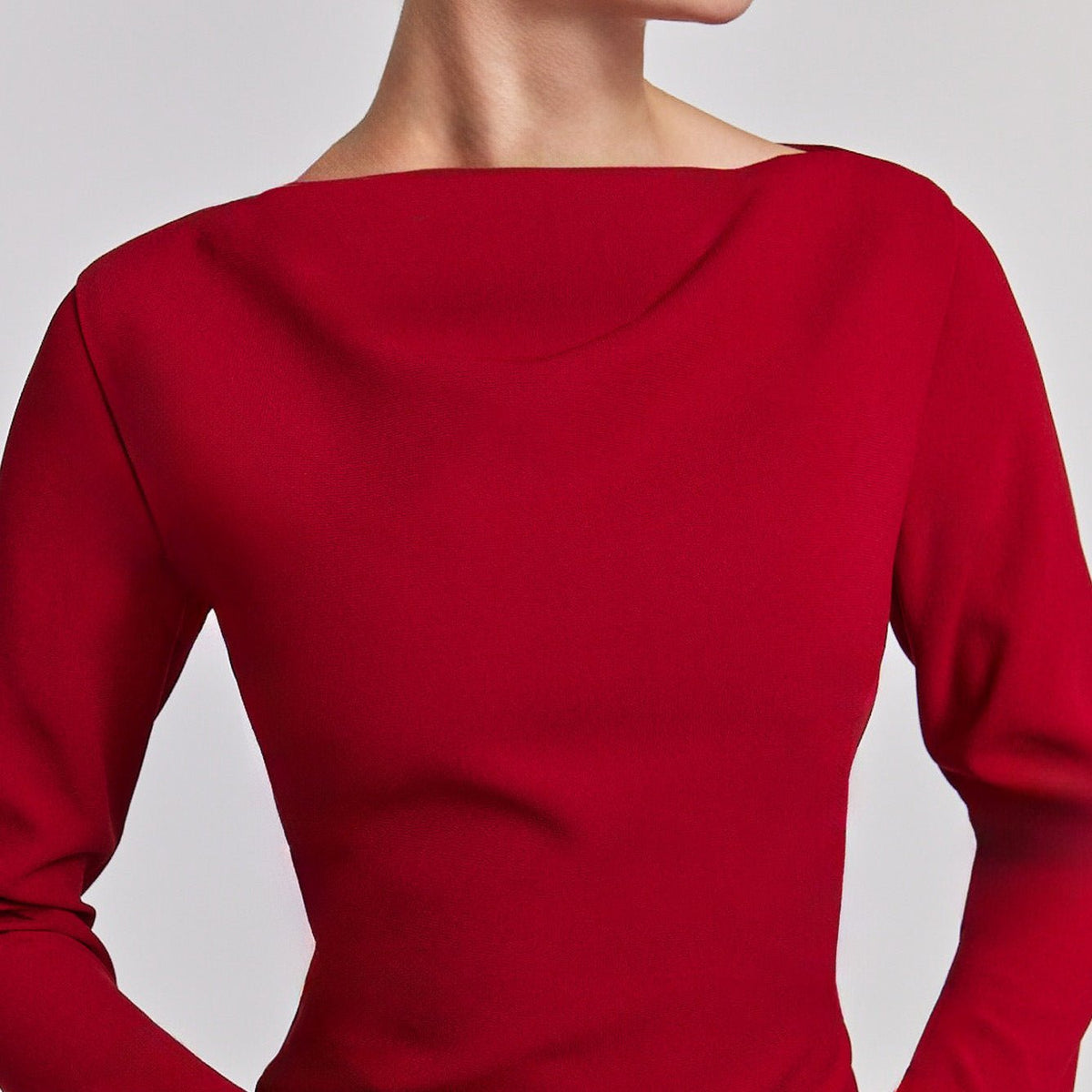 Flared Long Sleeve Maxi Dress - shopaleena
