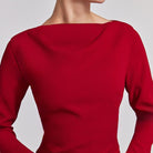 Flared Long Sleeve Maxi Dress - shopaleena