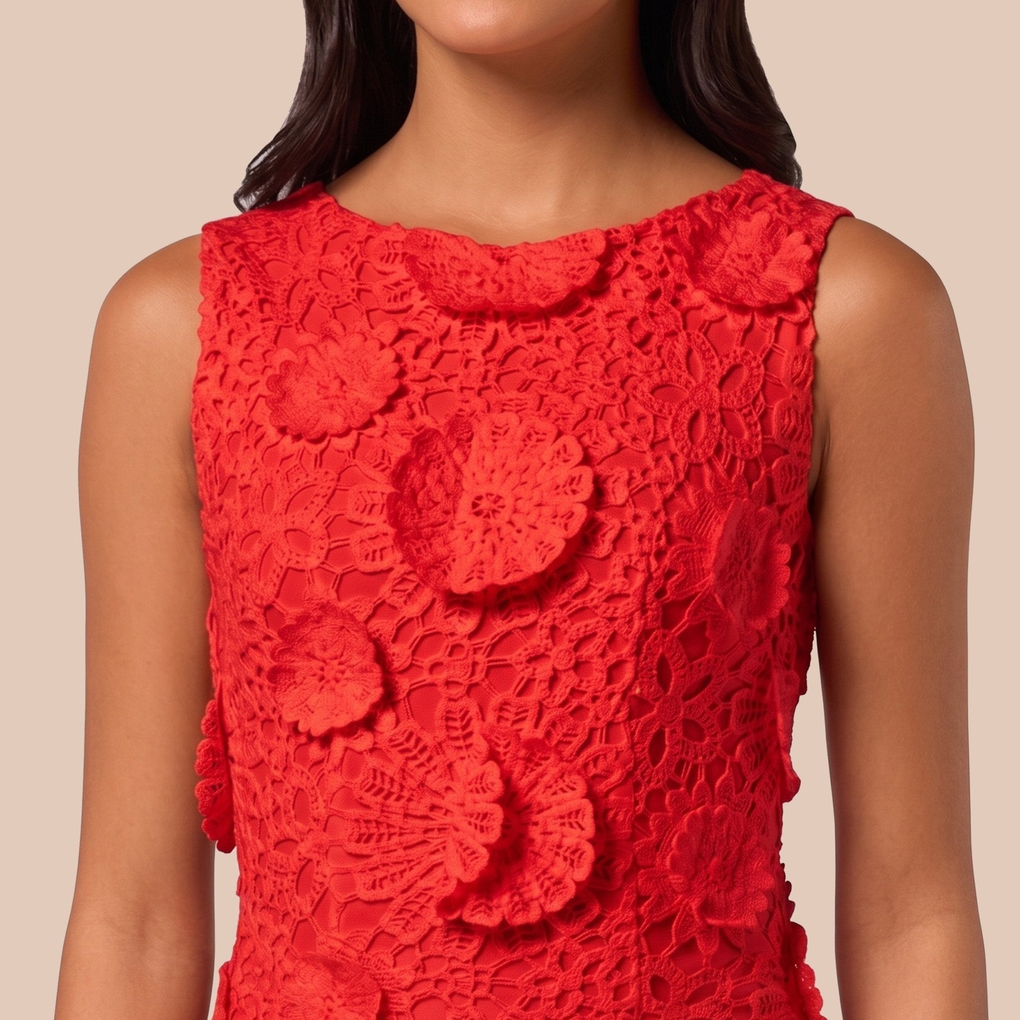 Floral Applique Lace Maxi Dress - shopaleena