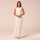 Floral Applique Lace Maxi Dress - shopaleena