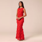 Floral Applique Lace Maxi Dress - shopaleena