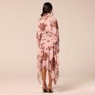 Floral Asymmetric Chiffon Skirt - shopaleena