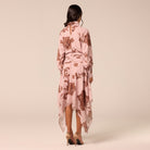Floral High-Neck Chiffon Blouse - shopaleena
