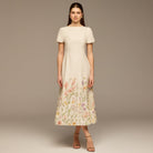 Floral Print Cotton Midi Dress - shopaleena