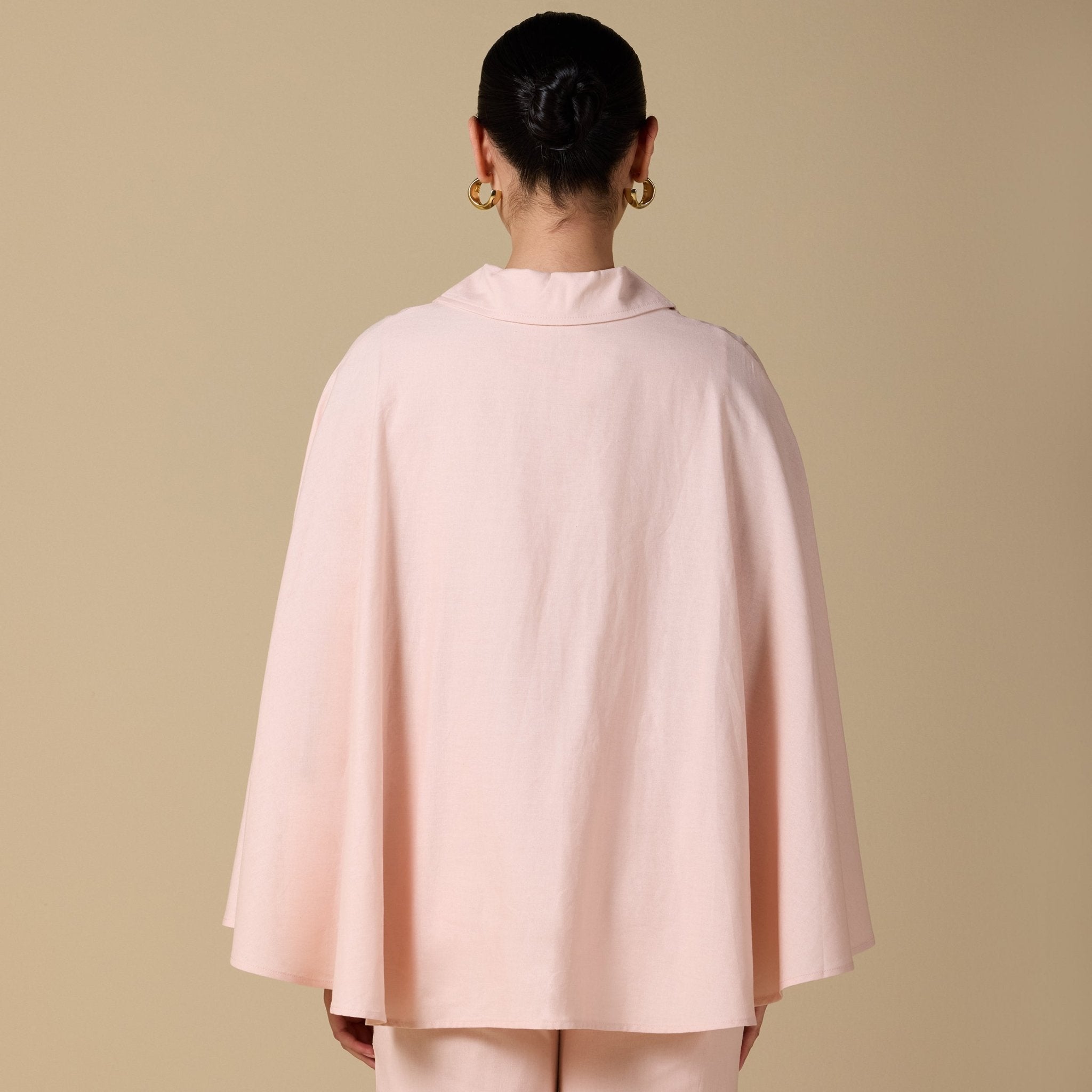 Flowy long sleeve linen top - shopaleena