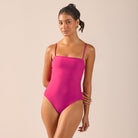 Fuchsia One Piece Swimsuit - shopaleena