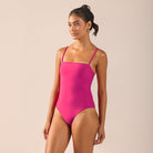 Fuchsia One Piece Swimsuit - shopaleena