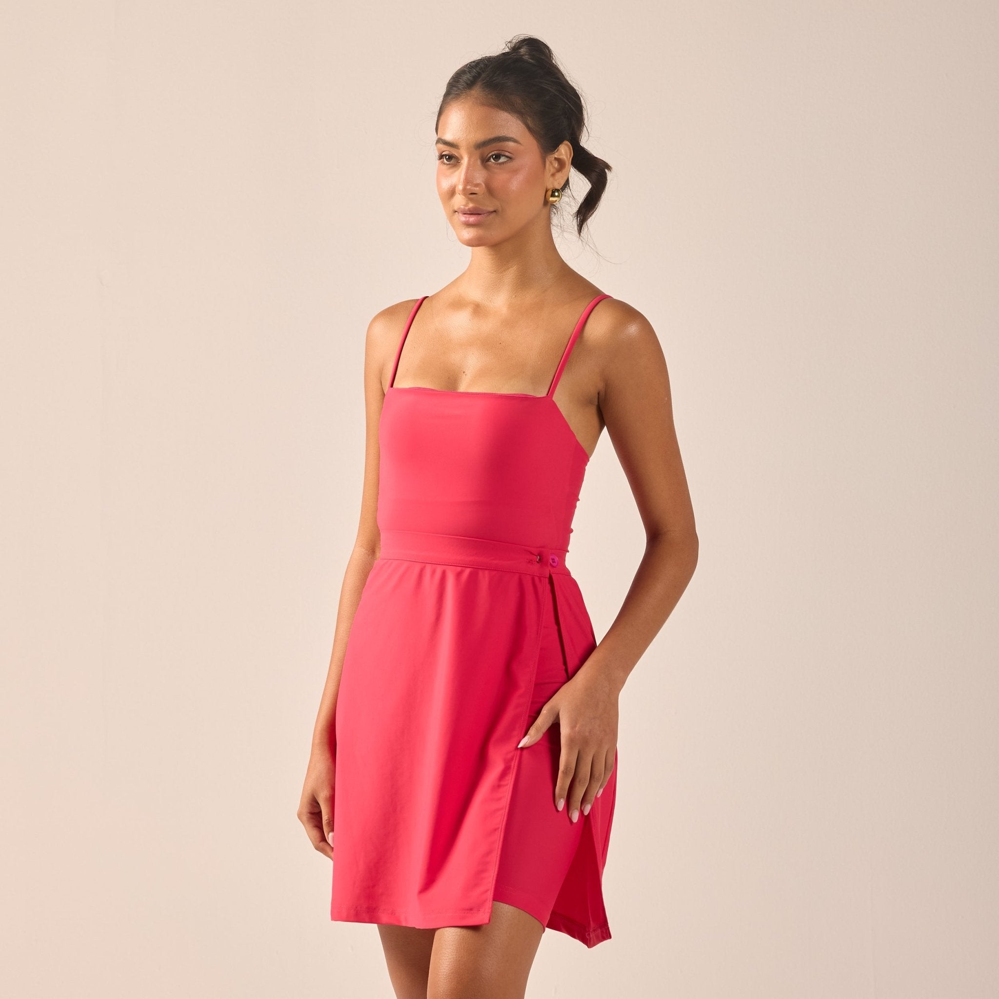 Fuchsia Straight Swim Skirt - shopaleena