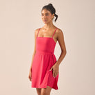 Fuchsia Straight Swim Skirt - shopaleena