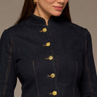 Gold Button Denim Jacket - shopaleena