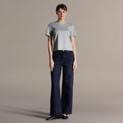 Gray Round Neck T-Shirt - shopaleena