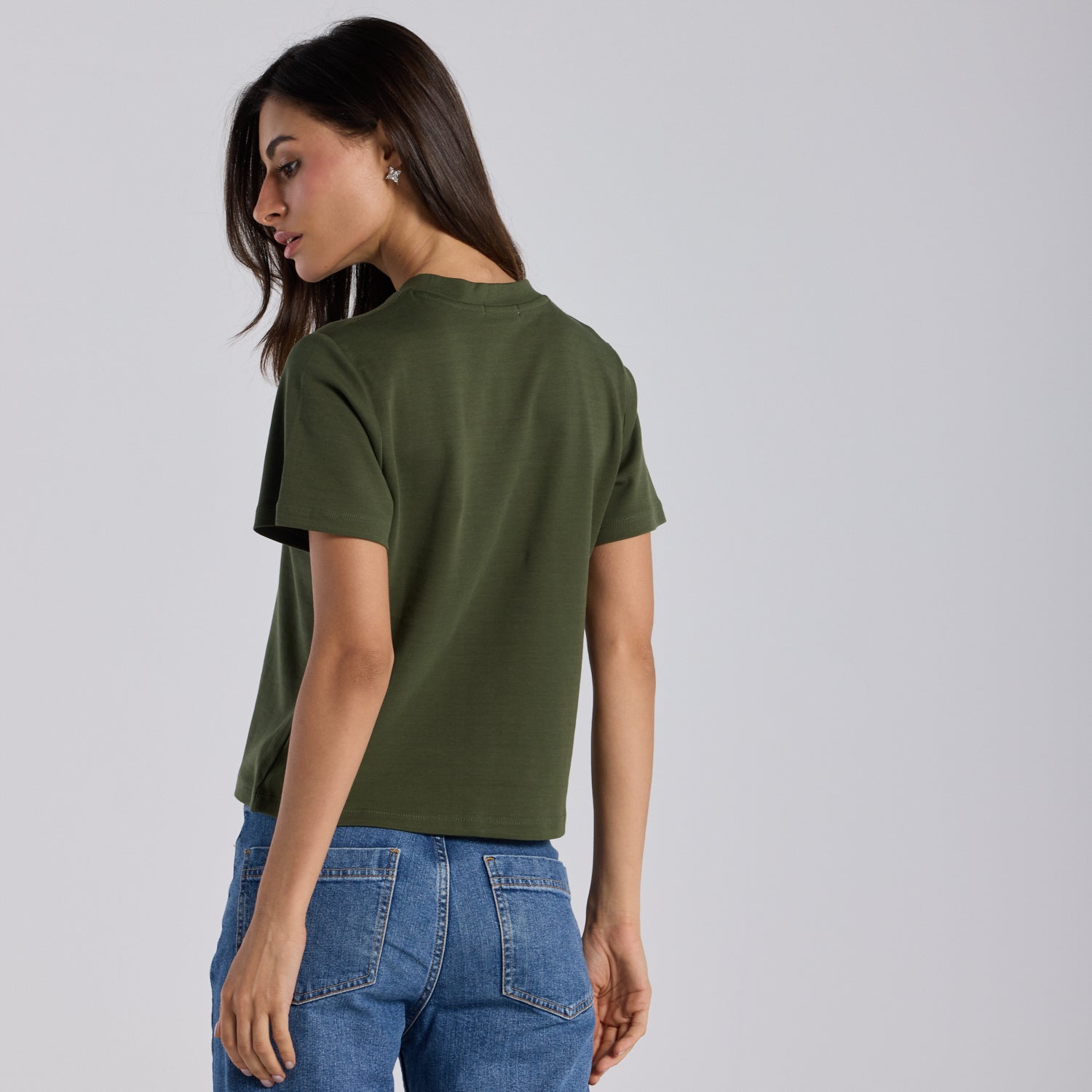 Green Being Saudi Embroidered Cotton T-shirt - shopaleena