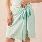 Green Side Tie Swim Skirt - shopaleena