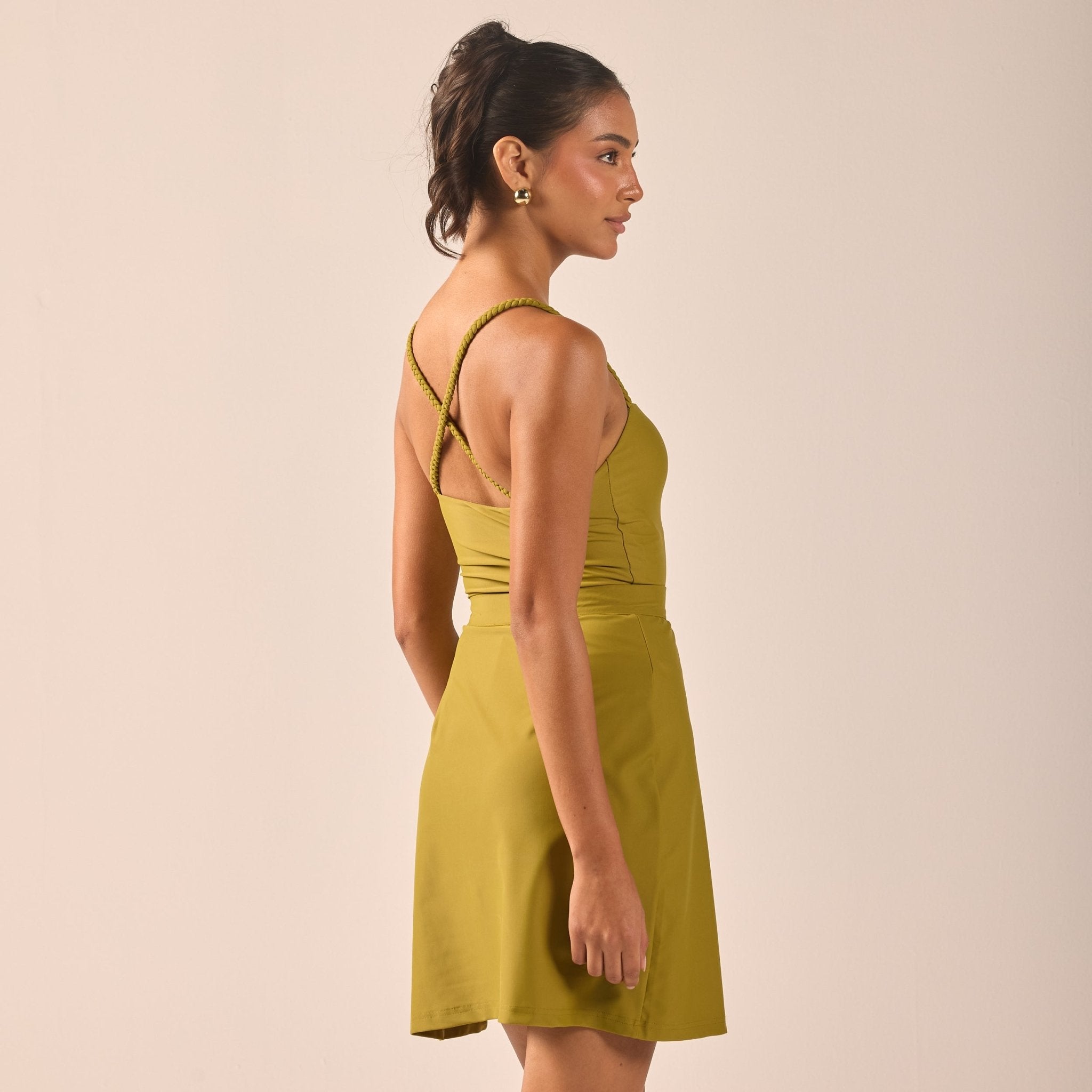 Green Straight Swim Skirt - shopaleena