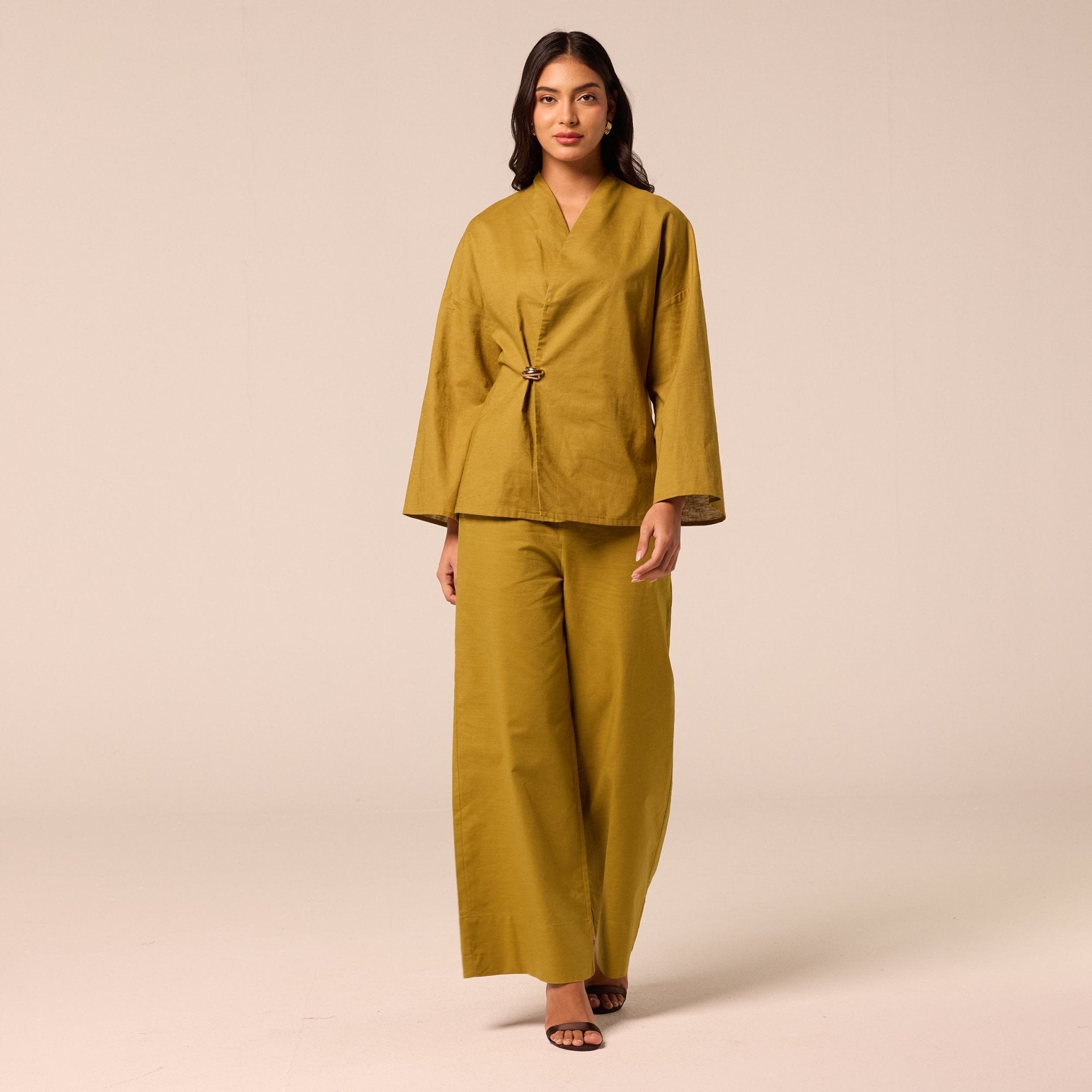 Green Wide Leg Pants - shopaleena