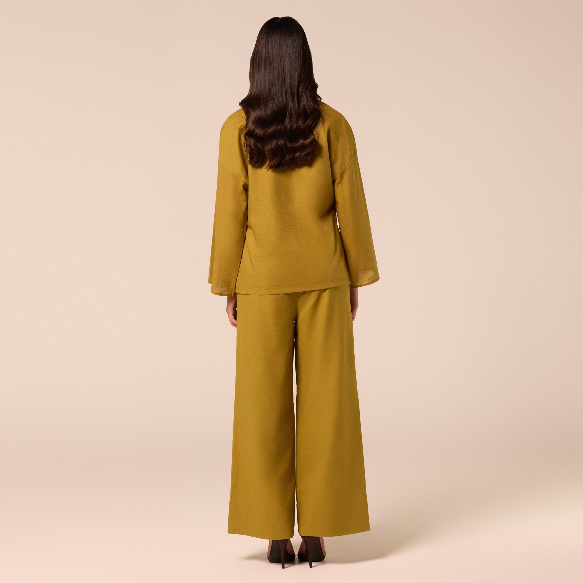 Green Wide Leg Pants - shopaleena