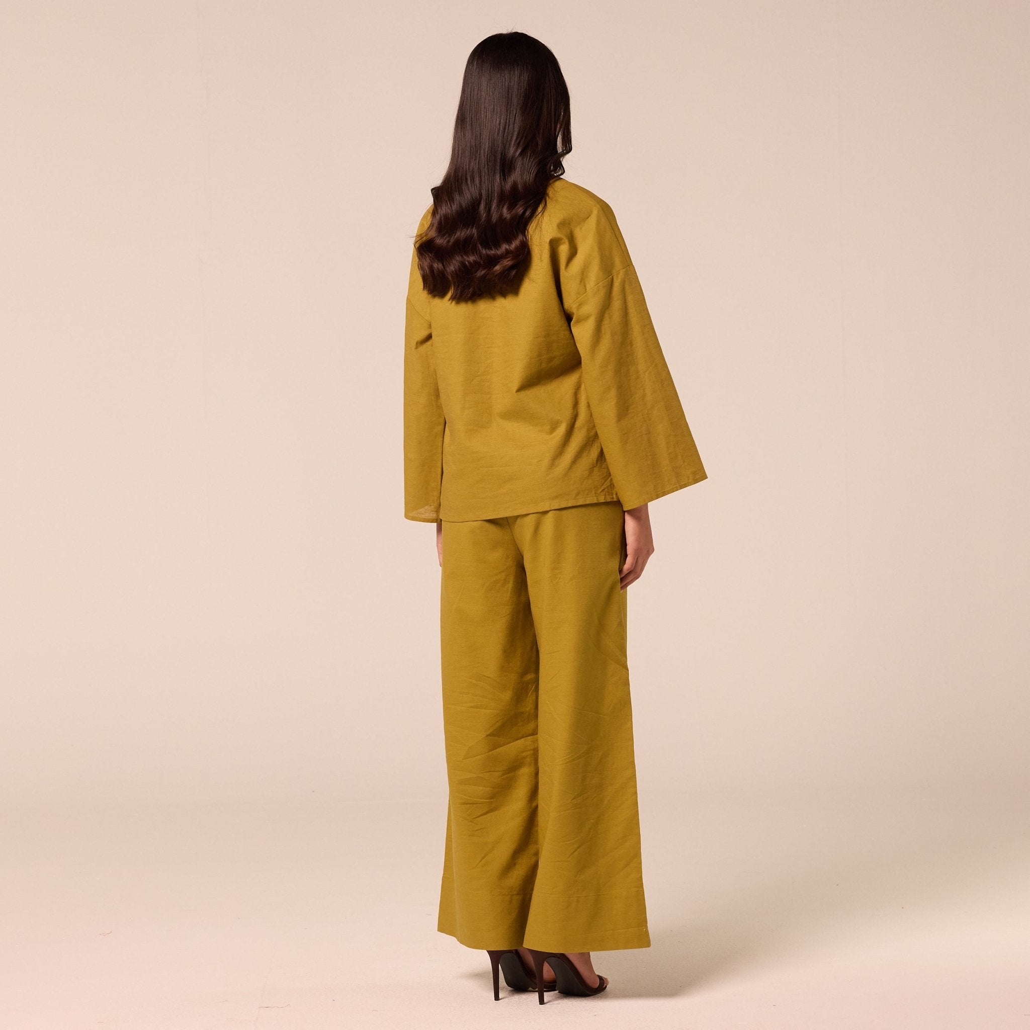 Green Wide Leg Pants - shopaleena
