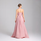 Halter Neck taffeta Maxi Dress Light Pink - shopaleena