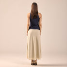 High Neck Floral Satin Maxi Dress - shopaleena