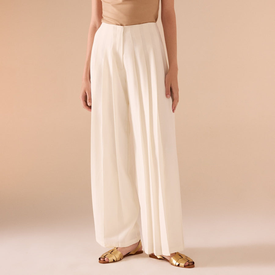 High Waist Pleated Trouser - shopaleena