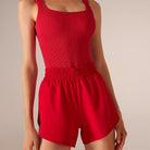 High Waist Swim Shorts - shopaleena