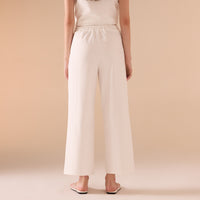 High Waist Wide Leg Cotton Pant - shopaleena