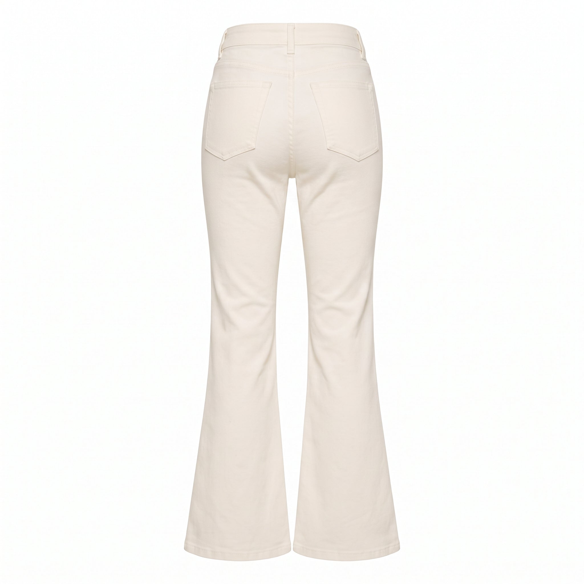 High Waisted White Flare Jeans - shopaleena