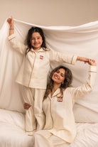 Ivory Cotton Wide Leg Pants For Kids - shopaleena