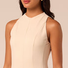 Ivory Crepe Maxi Dress with Lace Inserts - shopaleena
