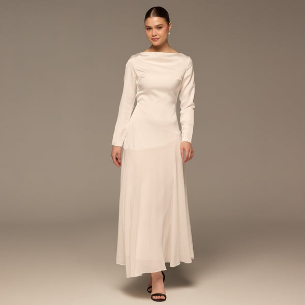 ivory ruched draped chiffon dress Neck Satin & – shopaleena ruched bodice for a Stomach Cut Out Dresses Size:Custom Plus Size (+$100) collection_floral_dresses