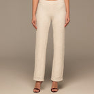 Ivory Wide Leg Sequin Pants - shopaleena